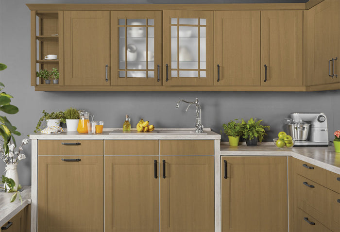 Retique It Multi-purpose Smooth Finish Kit in Barn Wood for interior kitchen cabinets with a matte top coat and smooth wood finish.