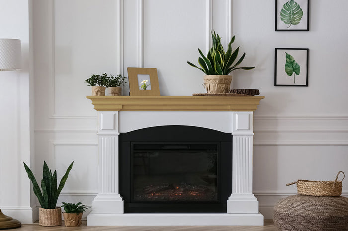 Retique It Multi-purpose Smooth Finish Kit (Large) in Barn Wood for interior fireplace mantle with a matte wood finish.