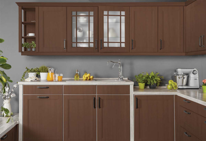 Retique It Multi-purpose Smooth Finish Kit (Large) in Java for interior wood cabinets, includes top coat and application tools.
