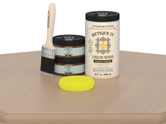 Large White Oak Wood'n Finish Kit by Retique It with smooth finish, designed for versatile woodworking and furniture projects.