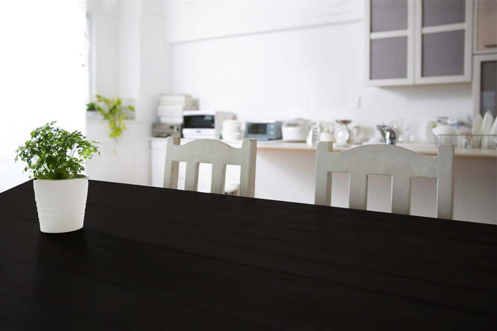 Retique It Multi-purpose Smooth Finish Kit in Classic Black for wood interiors, shown on a tabletop surface.