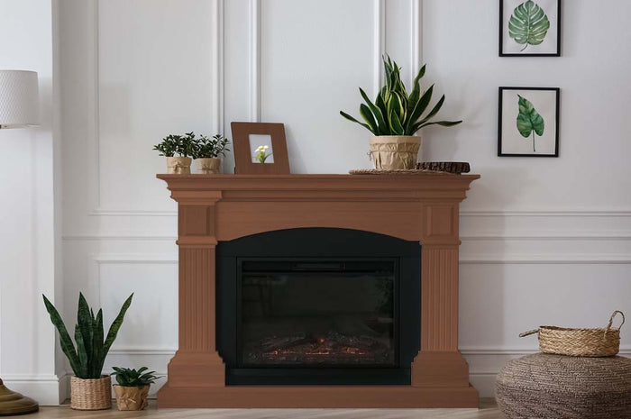 Retique It multi-purpose wood finish kit in Java with a smooth, matte top coat for interior furniture and fireplace surfaces.