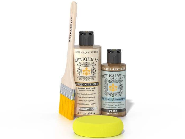 Retique It Multi-purpose Smooth Wood'n Kit in Pecan, a wood finish kit with smooth application and natural wood tone.