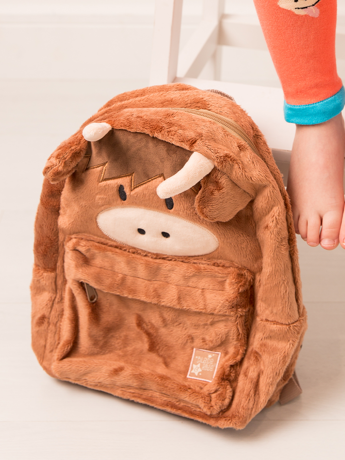 Neutral Highland Cow Rucksack