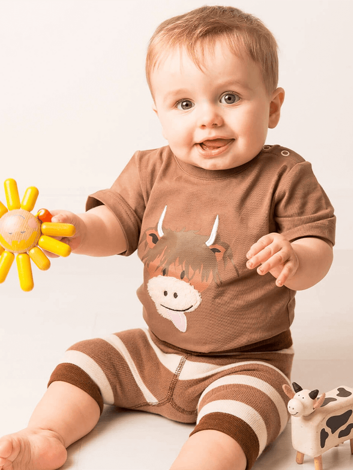 Neutral Highland Cow Tee