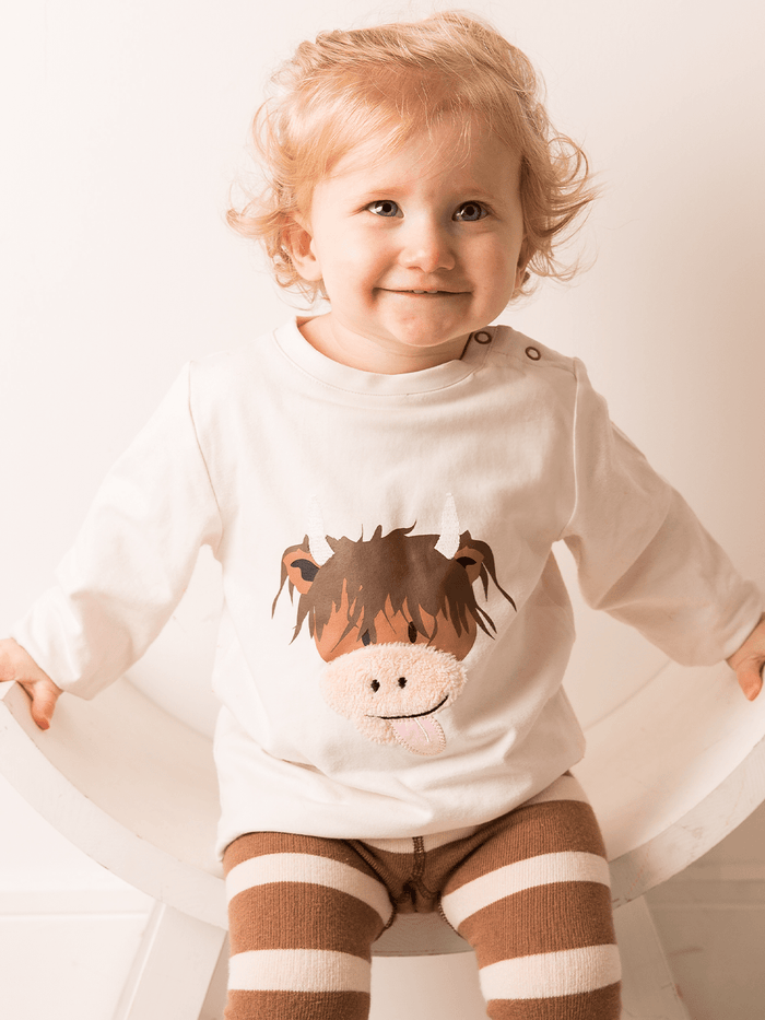 Neutral Highland Cow Top - Blade & Rose UK