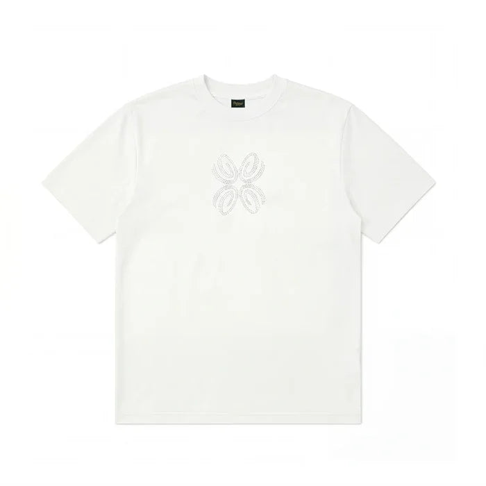 Only One Butterfly Rhinestone Tee White