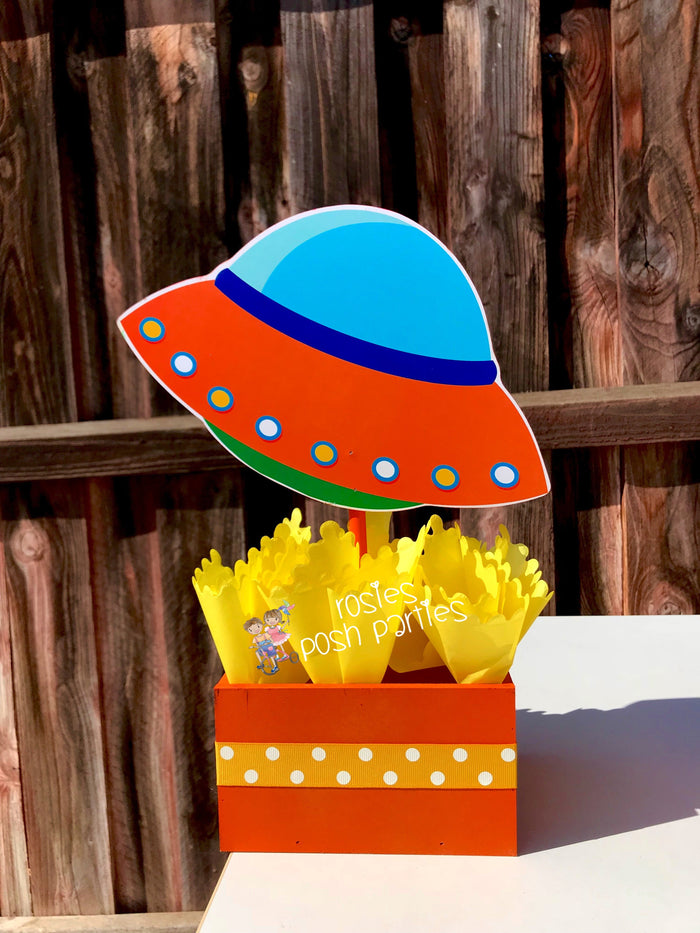 Outer Space Blast Off Theme Party Centerpiece Decoration