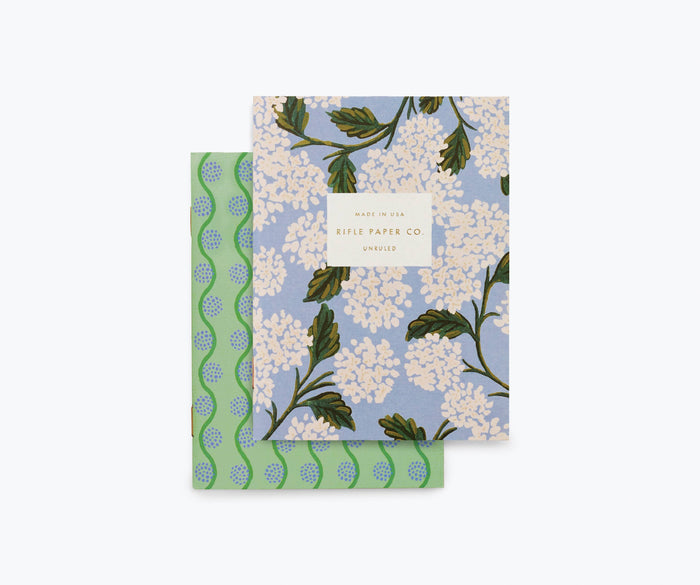 Pair of 2 Hydrangea Pocket Notebooks