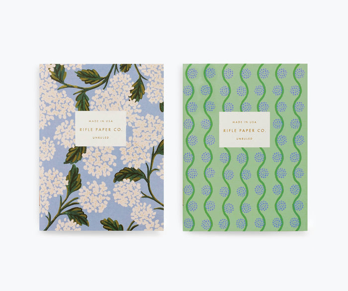 Pair of 2 Hydrangea Pocket Notebooks