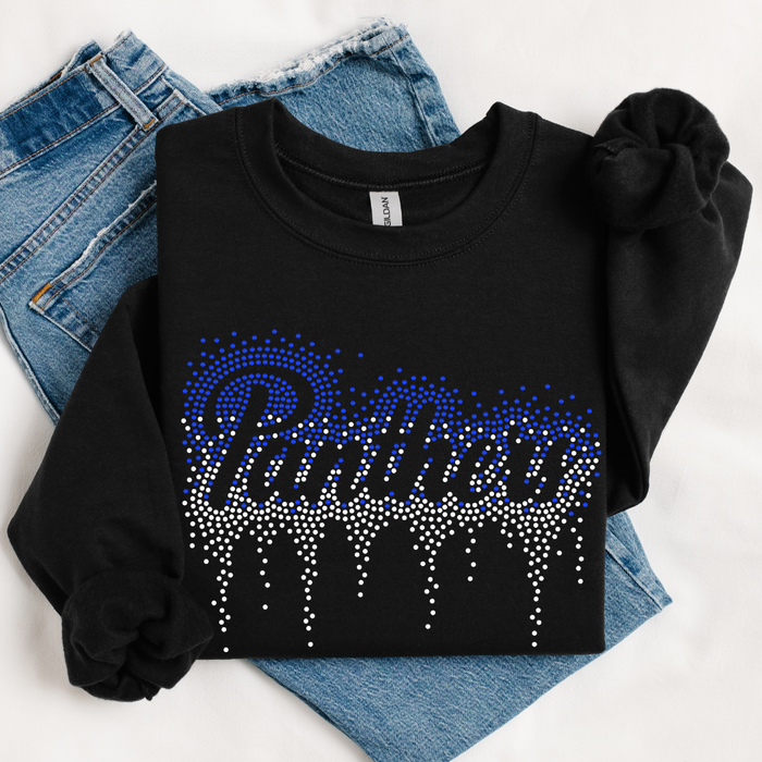 Panthers Ombre Drip SPANGLE TRANSFER