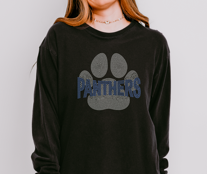 Panthers Paw RHINESTONE TRANSFER