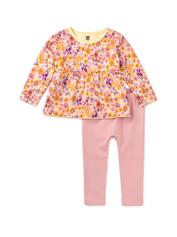 Peplum Top And Pants Baby Set