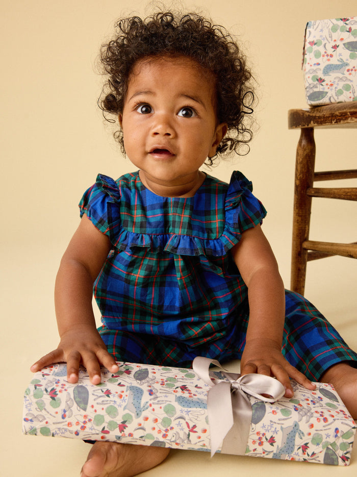 Plaid Ruffle Baby Romper