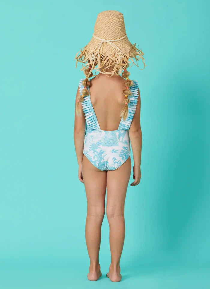 One-Piece Marie Raxevsky Pleated One Piece Jungle Turquoise Apoella