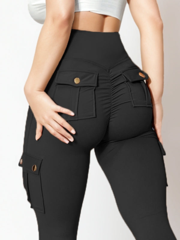 Pocket Scrunch Bum High-rise Cargo Style Leggings