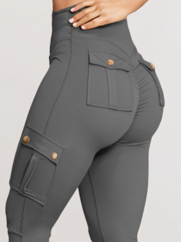 Pocket Scrunch Bum High-rise Cargo Style Leggings
