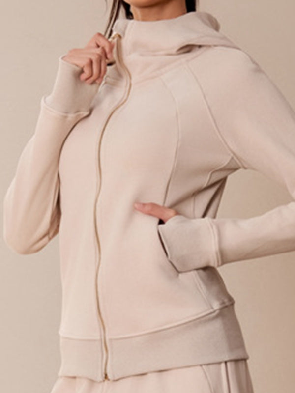 Pocket Zipper With Hat Jacket