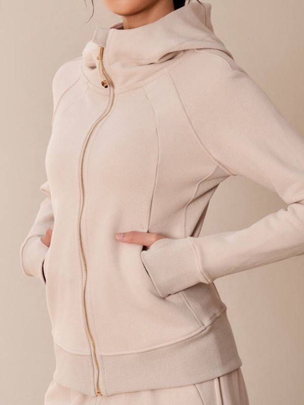 Pocket Zipper With Hat Jacket