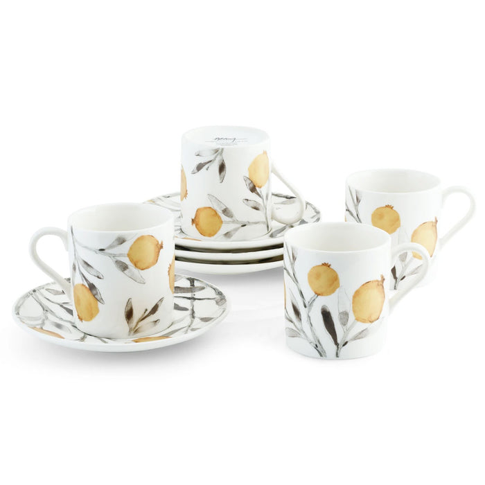 Pomegranate Demitasse Set - RSVP Style