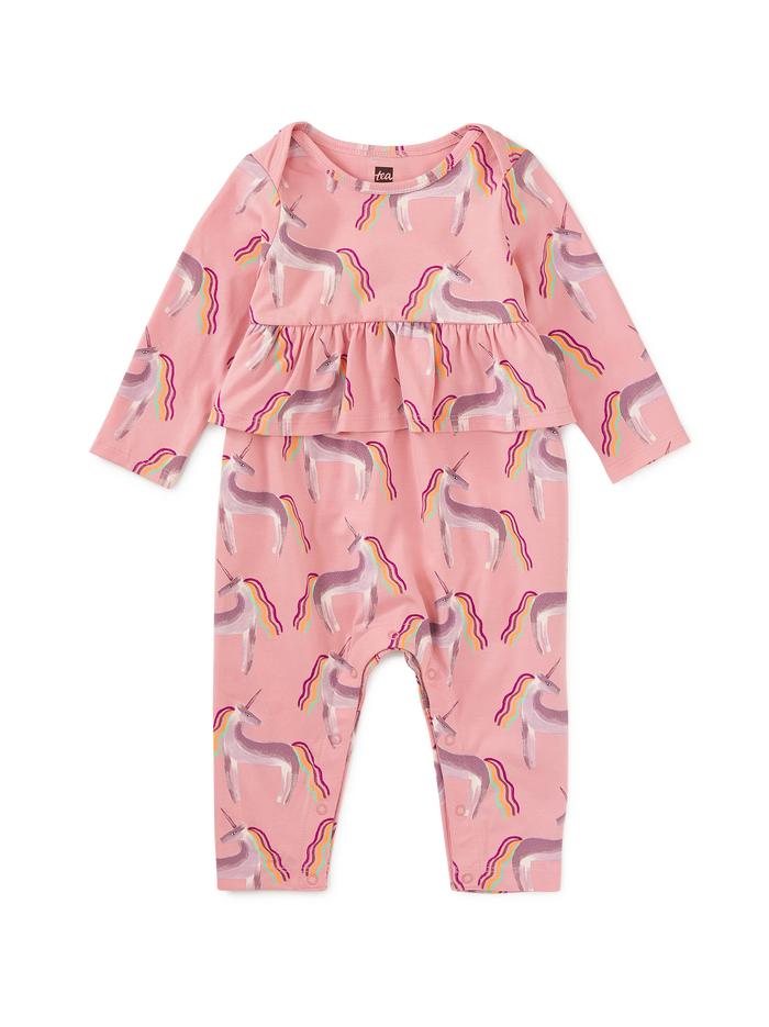 Pretty Peplum Baby Romper
