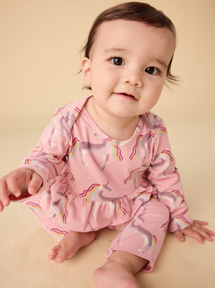 Pretty Peplum Baby Romper