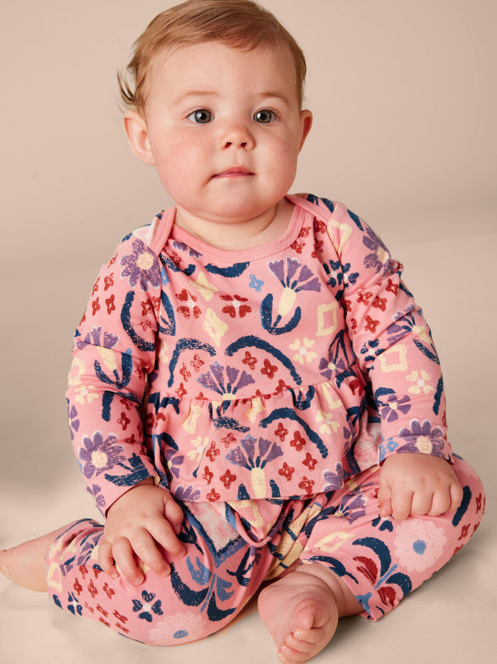 Pretty Peplum Baby Romper