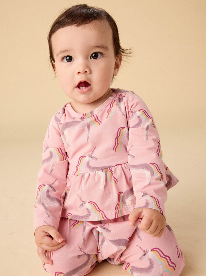 Pretty Peplum Baby Romper