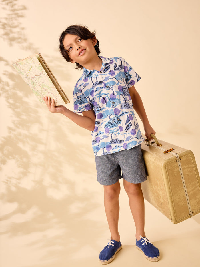 Printed Camp Shirt