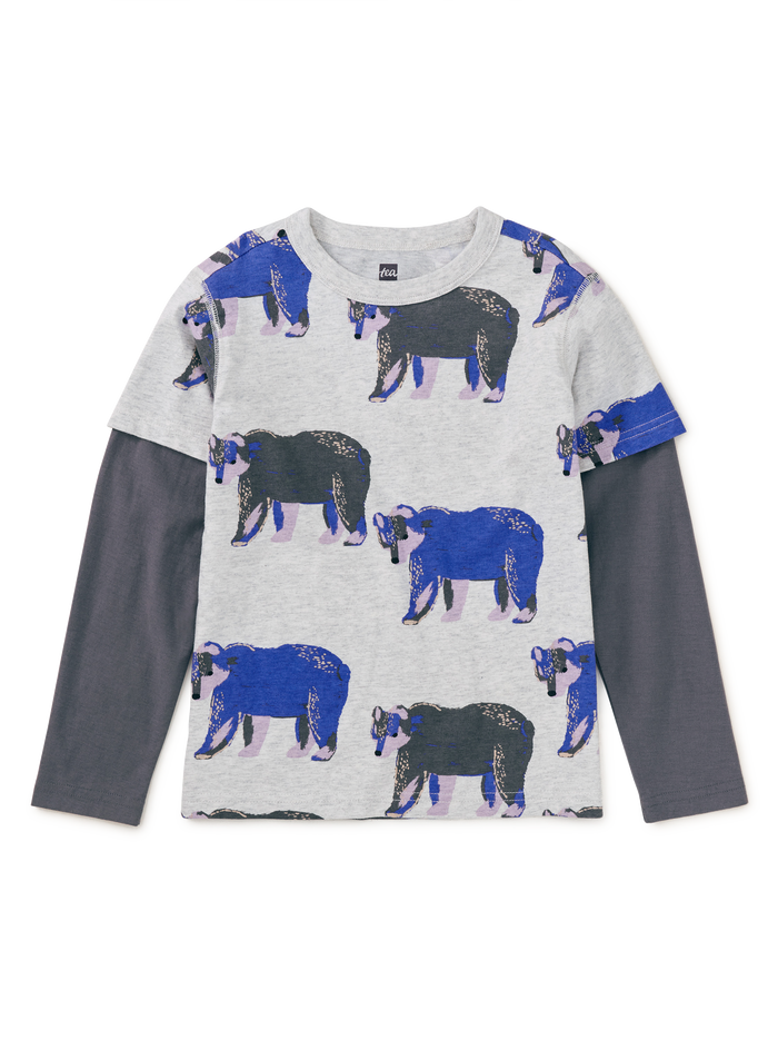 Printed Layered Sleeve Tee