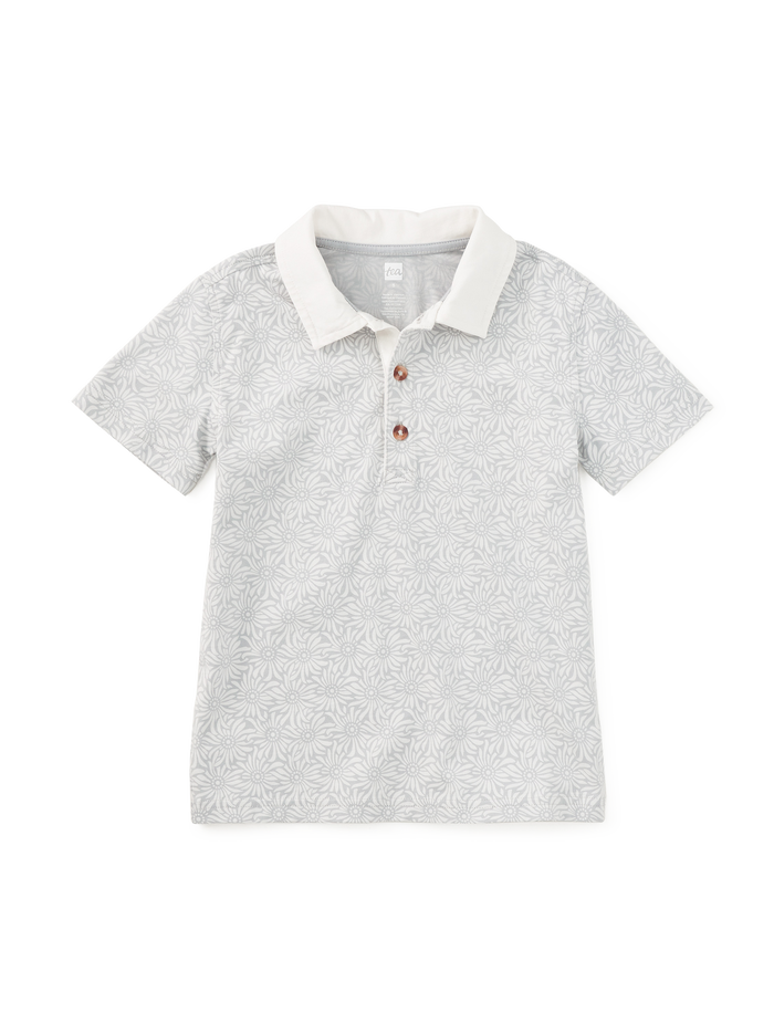 Printed Polo Top