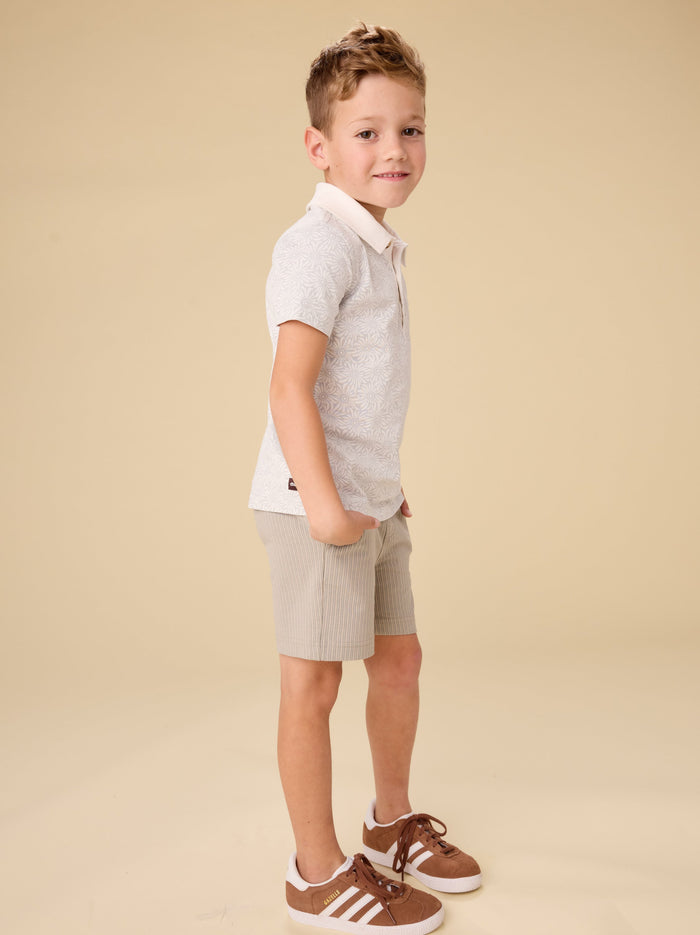 Printed Polo Top