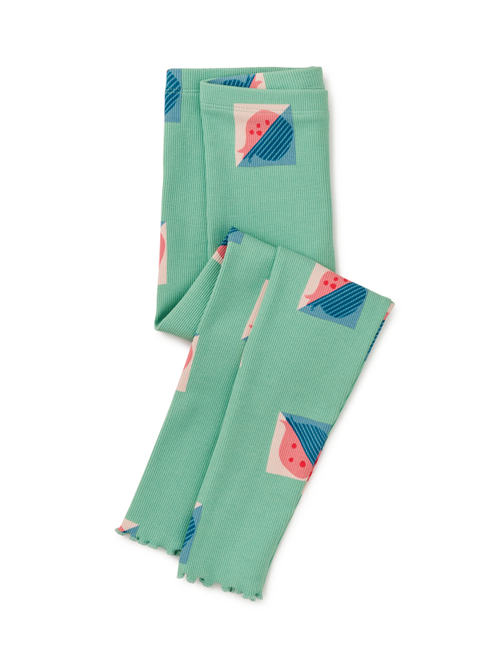 Printed Ribbed Leggings