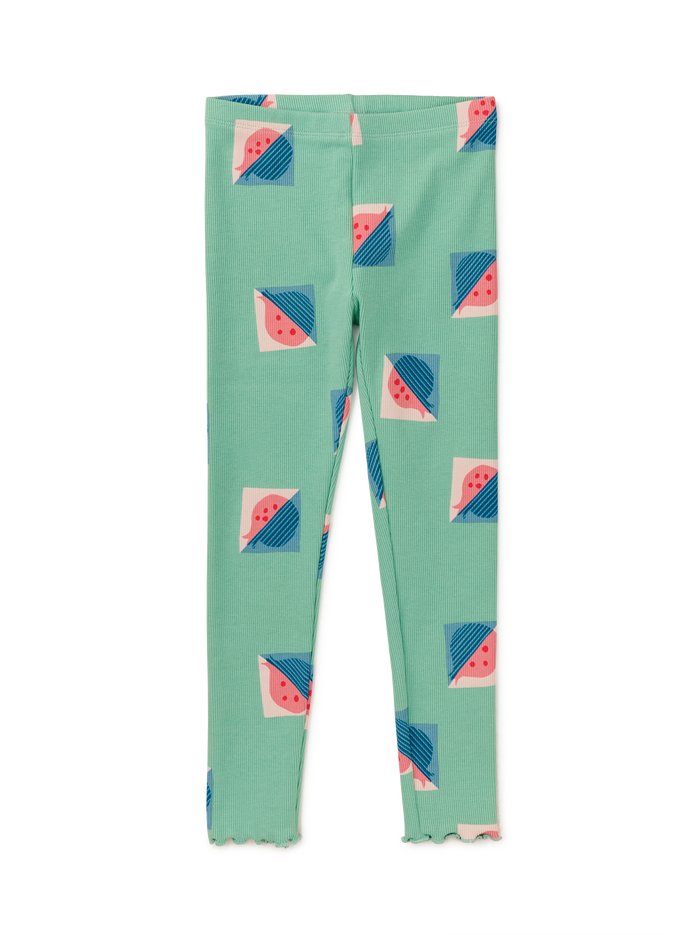 Printed Ribbed Leggings