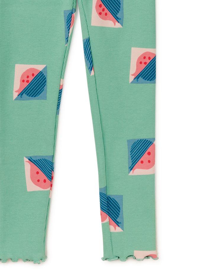 Printed Ribbed Leggings