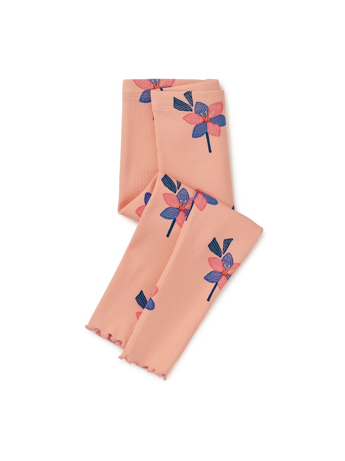 Printed Ribbed Leggings