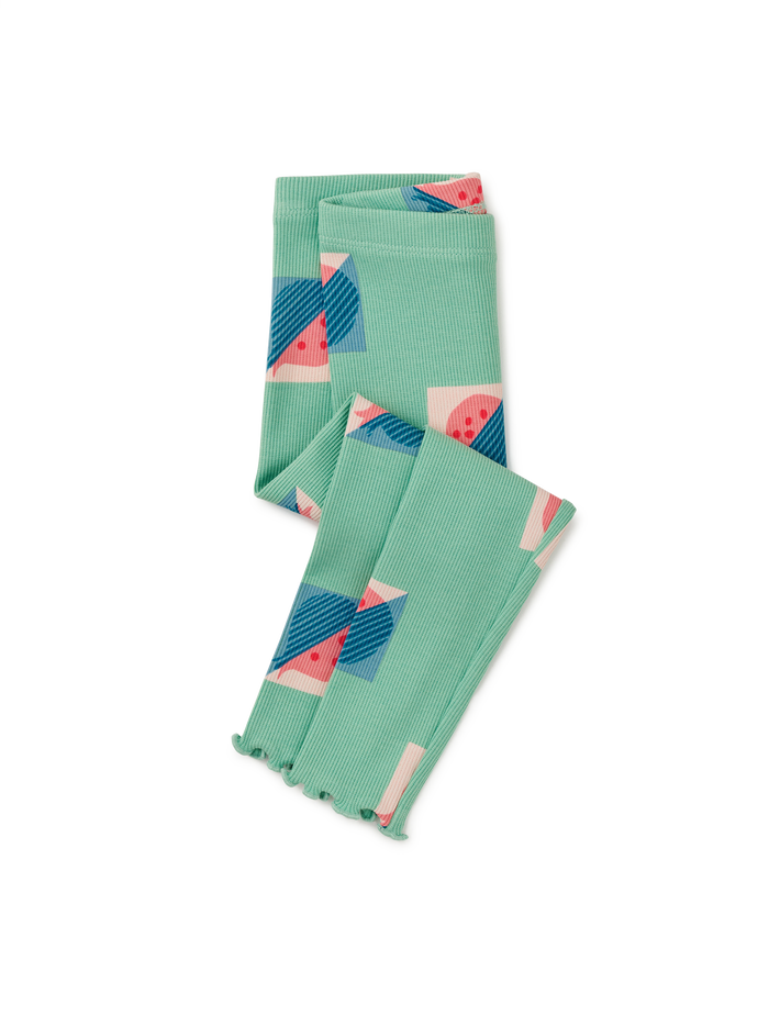 Printed Ribbed Leggings