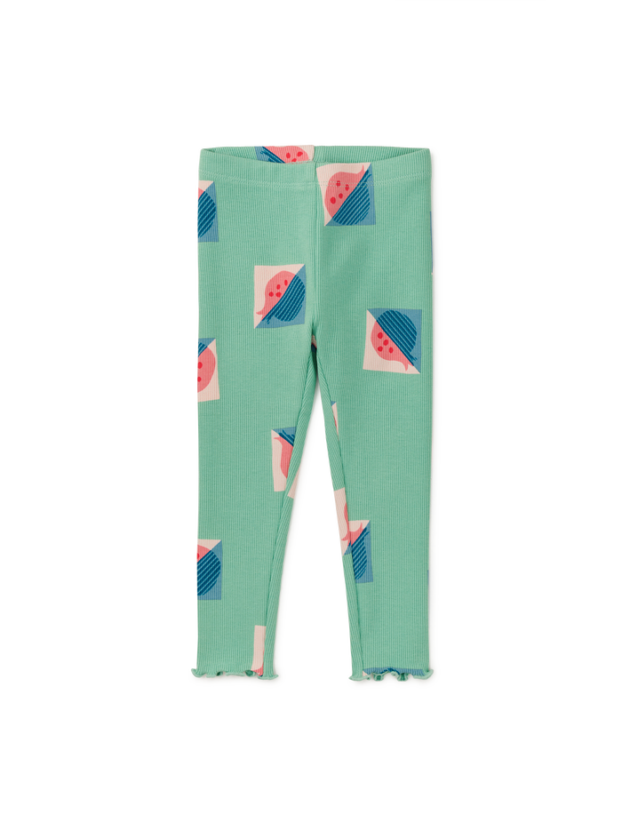 Printed Ribbed Leggings