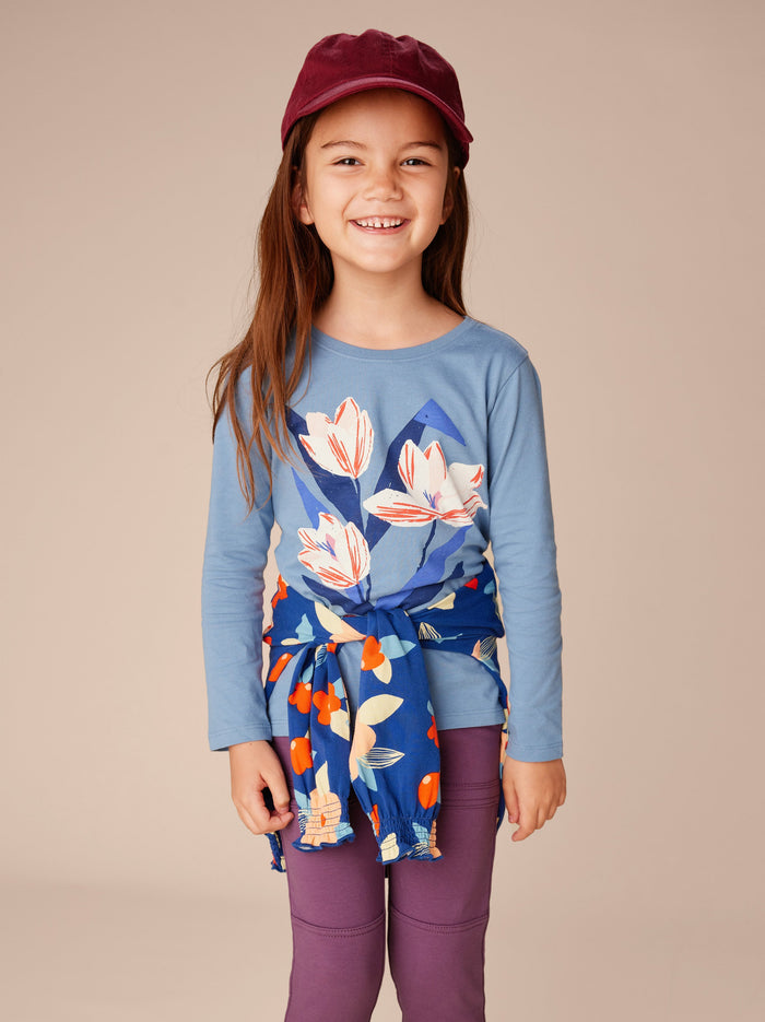 Printed Smocked Hoodie