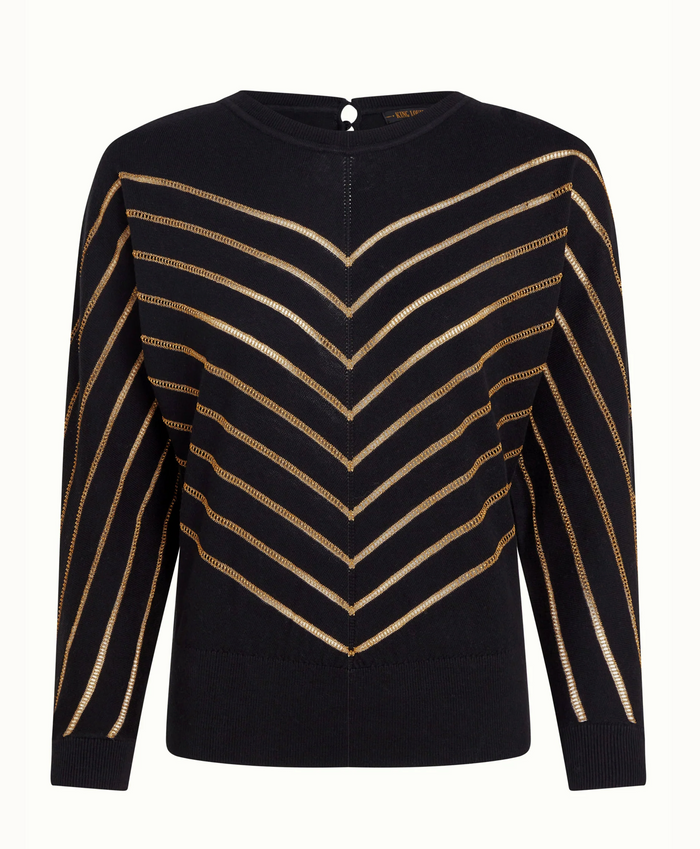 Pullover Joy Plume, Kaschmir-Baumwollmix, Schwarz