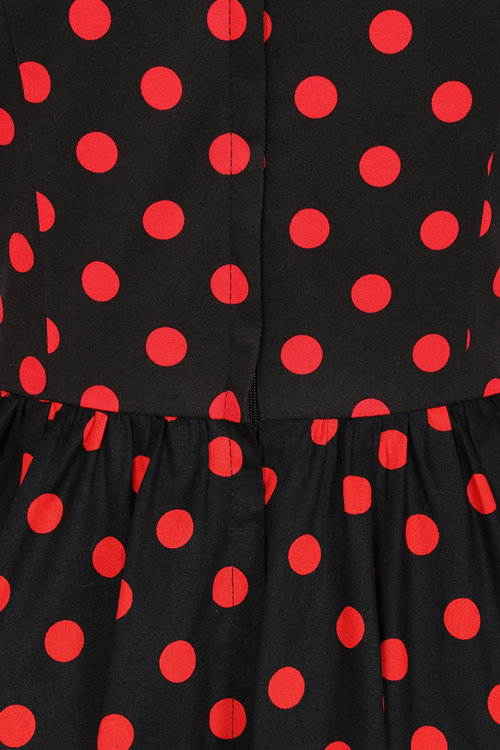 Pünktchen-Kleid Marilyn Spot, Schwarz-Rot, Plus Size