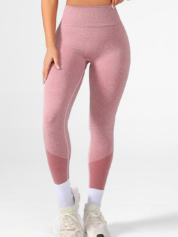 Quick Dry Elastic Tight Solid Color Push Up Design Leggings