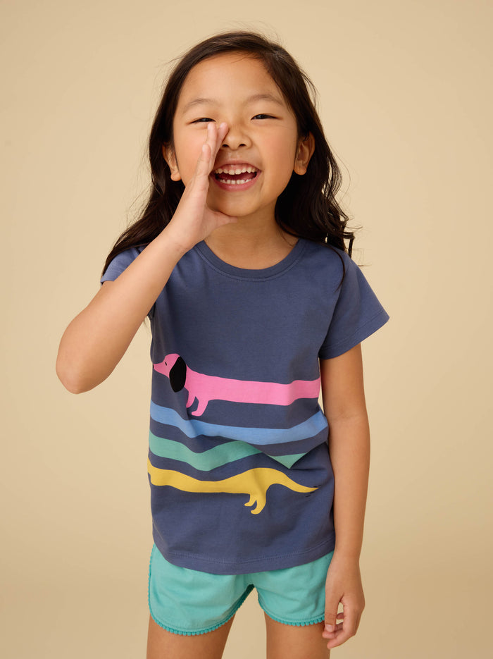 Rainbow Dachsund Graphic Tee