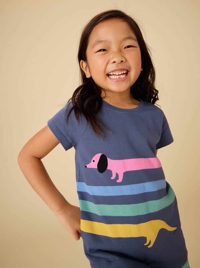 Rainbow Dachsund Graphic Tee