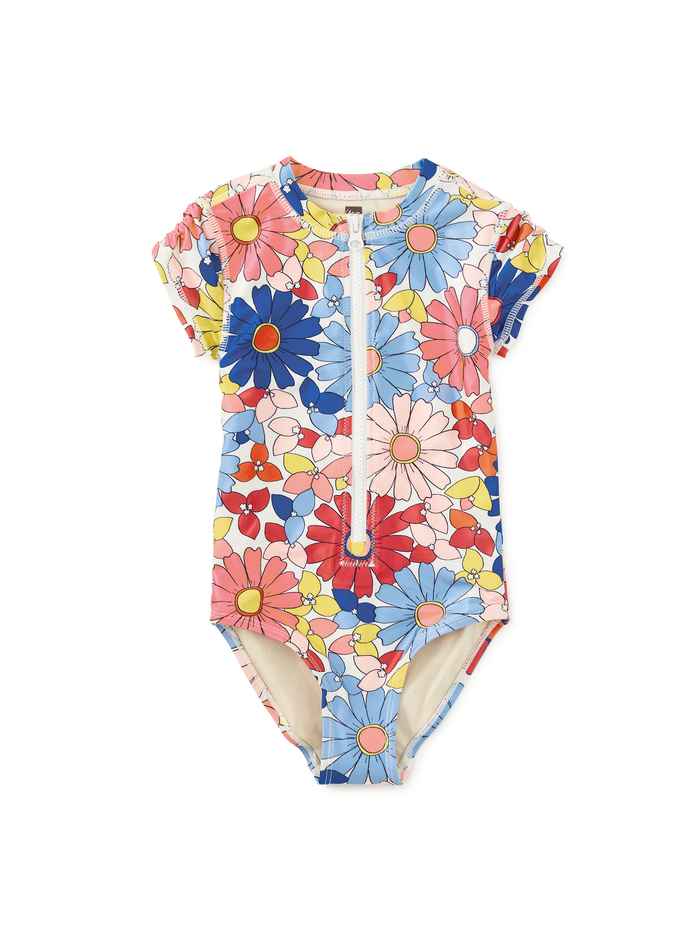 Rash Guard One-Piece Swimsuit