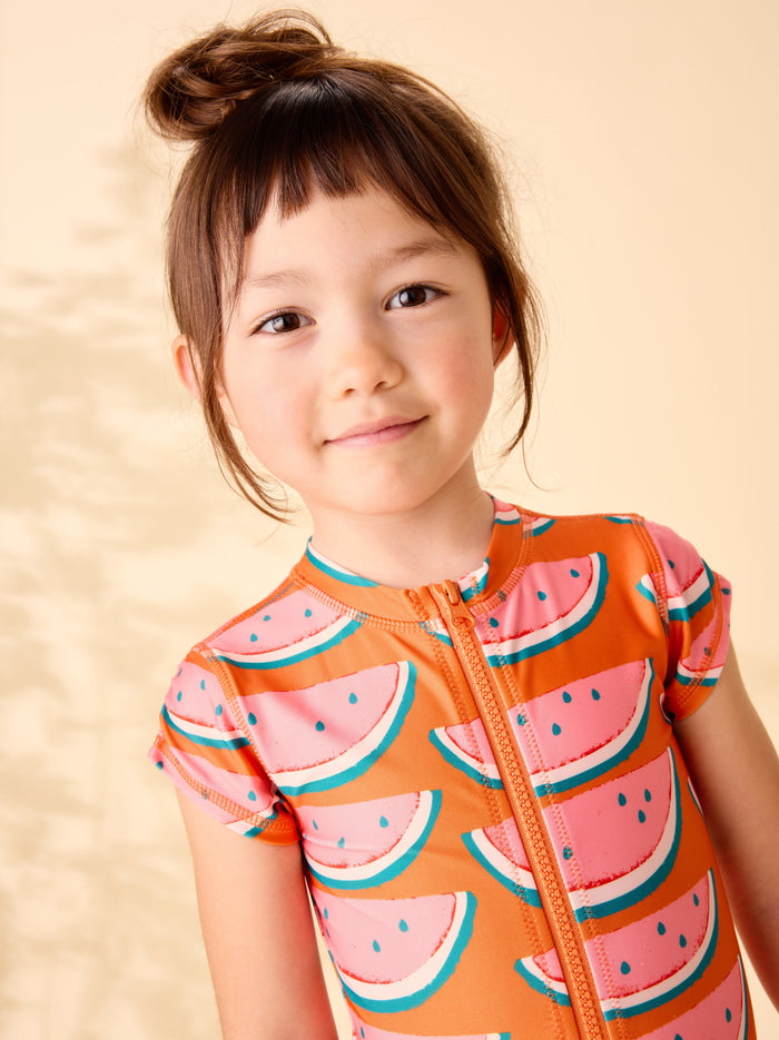 Rash Guard One-Piece Swimsuit
