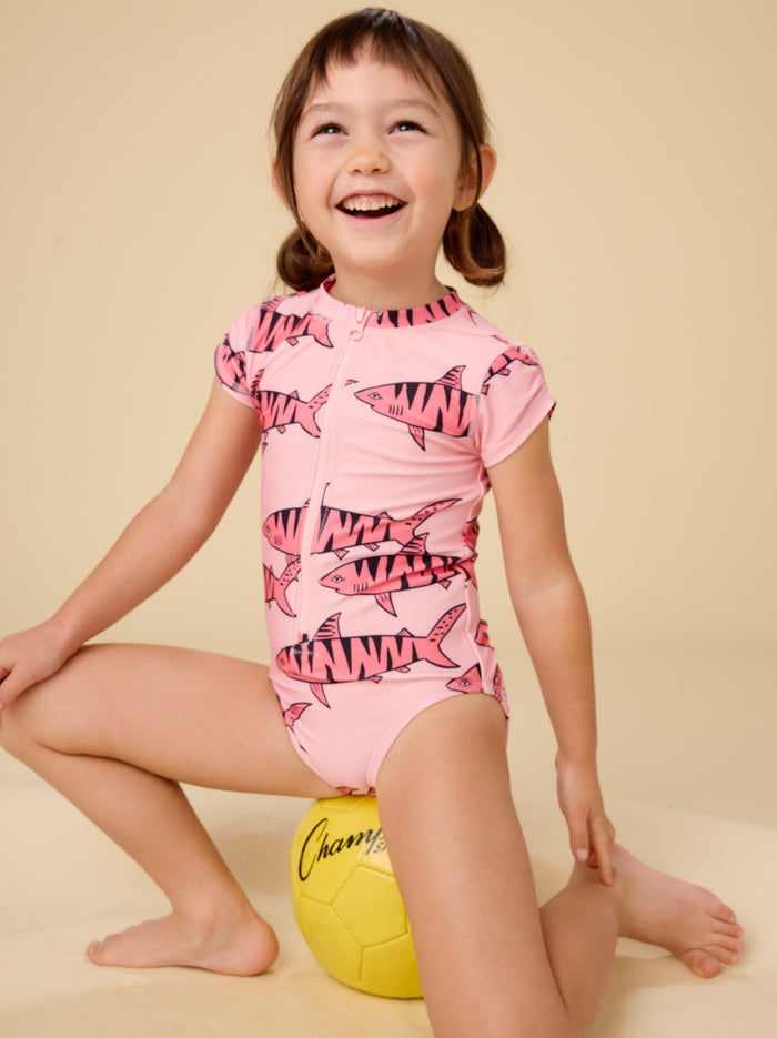 Rash Guard One-Piece Swimsuit