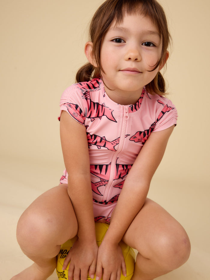 Rash Guard One-Piece Swimsuit