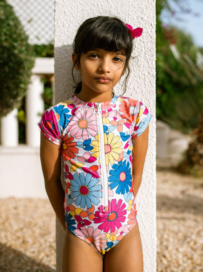 Rash Guard One-Piece Swimsuit