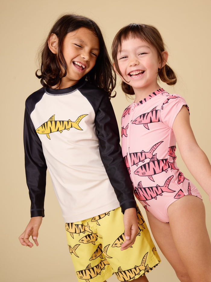 Rash Guard One-Piece Swimsuit